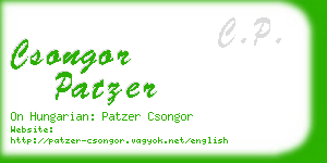 csongor patzer business card